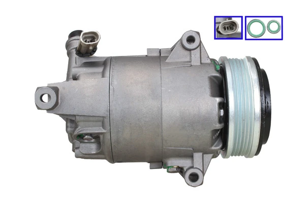 Compresor DELPHI CVC Opel Astra con polea de 104 mm y 5 ranuras